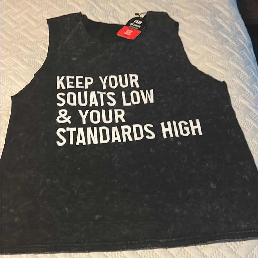 Black Graphic Tank Top Muscle Box